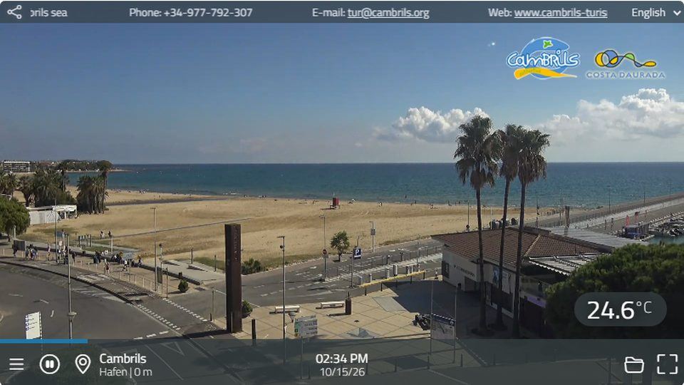 Cambrils: “Harbour and beach panorama” camera