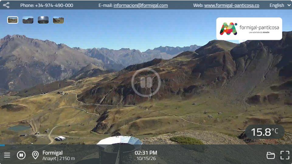 Formigal-Panticosa: “Anayet chairlift and the Midi d'Ossau” camera