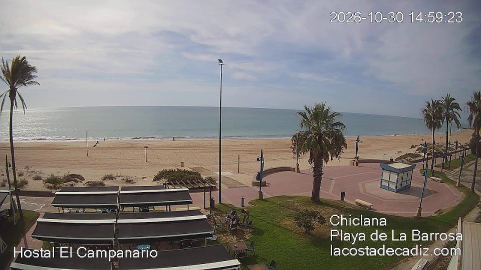 La Barrosa (Chiclana): “La Barrosa beach and promenade” camera