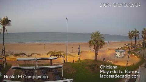 La Barrosa (Chiclana): “La Barrosa beach and promenade” camera