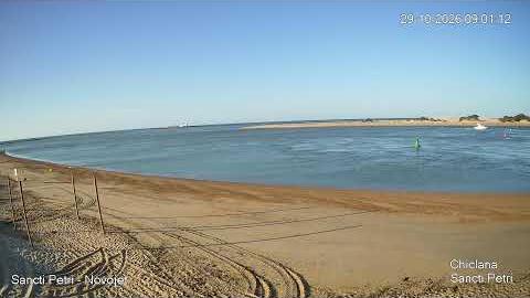 La Barrosa (Chiclana): “Sancti Petri channel and castle” camera