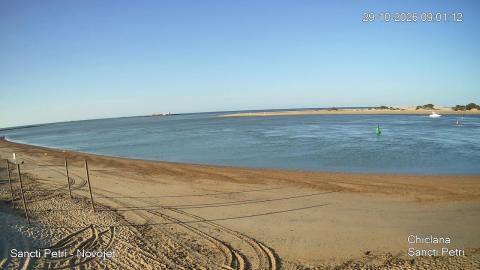 La Barrosa (Chiclana): “Sancti Petri channel and castle” camera