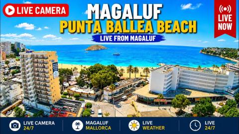 Magaluf: “Magaluf beach and Sa Porrassa” camera