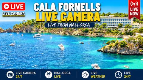 Peguera (Paguera): “Peguera seafront from Cala Fornells” camera