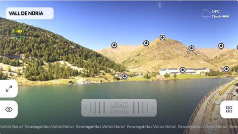 Vall de Núria: “360° panorama: lake and sanctuary” camera